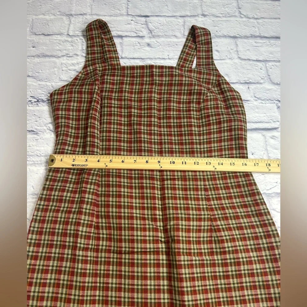Vintage 90’s Rena Rowan for Saville Plaid Jumper Dress. Preppy. Dark Academia. - Picture 3 of 7
